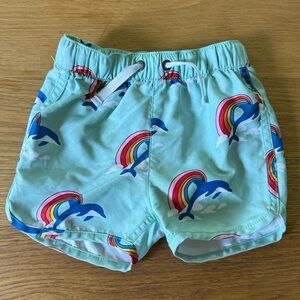 Hanna Andersson Dolphins and Rainbows Swim Trunks for Baby Boy